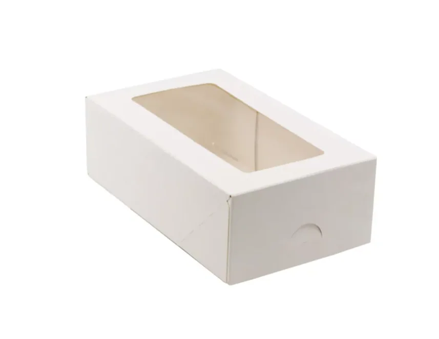 Opakowanie papierowe z okienkiem cukiernicze 20,7×19,2×9 cm 15 szt Opakowanie papierowe z okienkiem cukiernicze 20,7x19,2x9 cm 15 szt