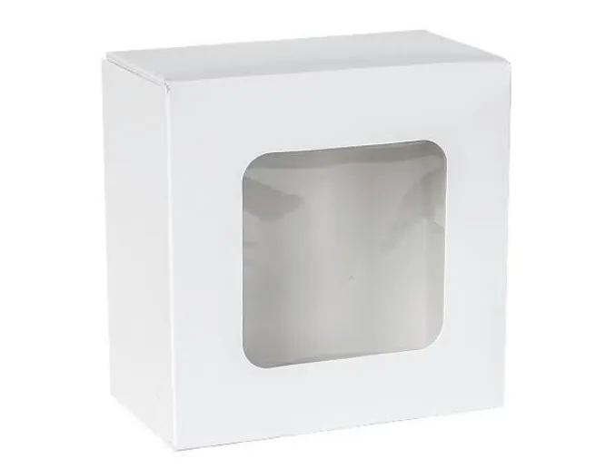 Opakowanie papierowe z okienkiem cukiernicze 13x13x7 cm 20 szt Opakowanie papierowe z okienkiem cukiernicze 13x13x7 cm 20 szt
