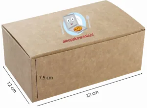 Opakowanie "kurczak duży" Z NADRUKIEM INDYWIDUALNYM 220x120x75 mm 100 szt
