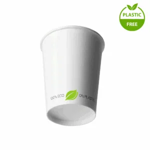BEZ SUP 100% EKO Kubek papierowy BIAŁY 300 ml  0% PLASTIKU 50 szt fi90