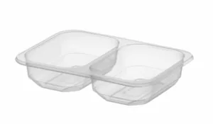 REUSE Pojemnik do zgrzewu dwudzielny transparentny PP 227x178x50 50 szt