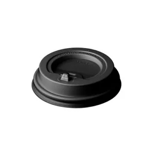 Pokrywka plastikowa LOCK czarna do kubków  śred 80 mm  (kubek 250 ml) A`100