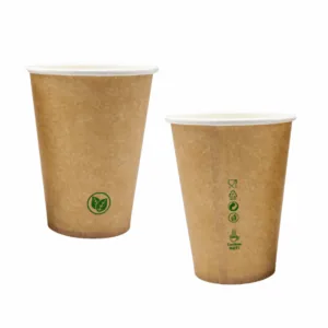 BEZ SUP 100% EKO Kubek papierowy KRAFT 250 ml  0% PLASTIKU 50 szt 88976