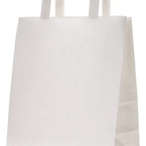 Torba papierowa brązowa do pojemników do zgrzewu płaski uchwyt 32x17x42 cm  KARTON 200 szt